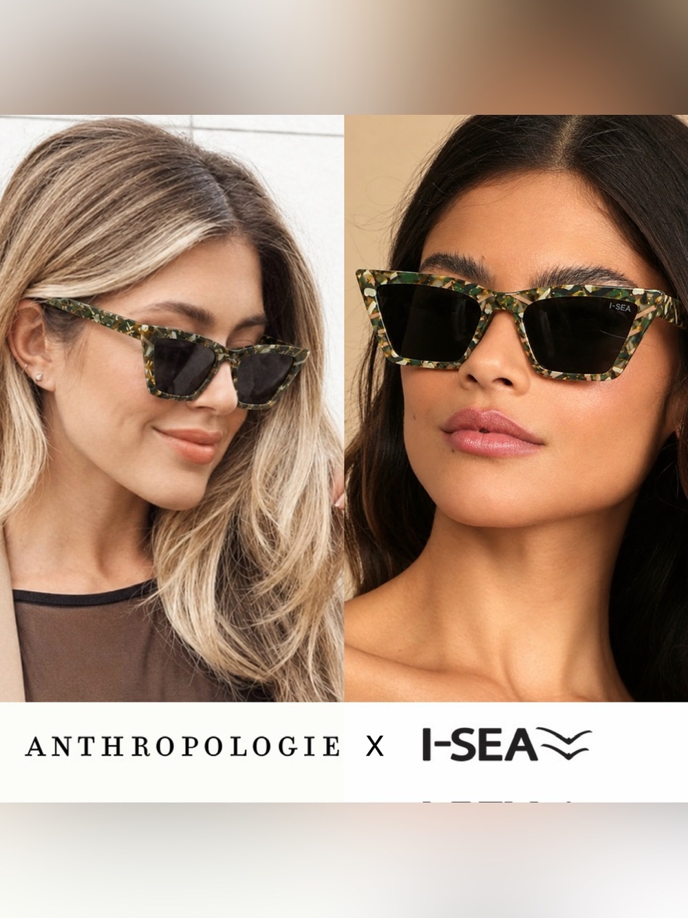 I-SEA x Anthropologie Sunglasses in ROSEY CAMO